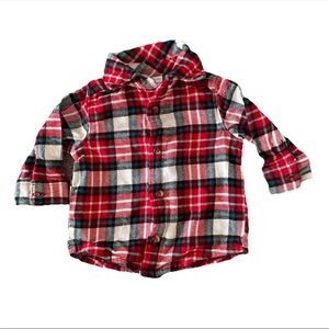 Carter’s Baby Boy long sleeve - Red and Black Flannel Shirt | 3 months